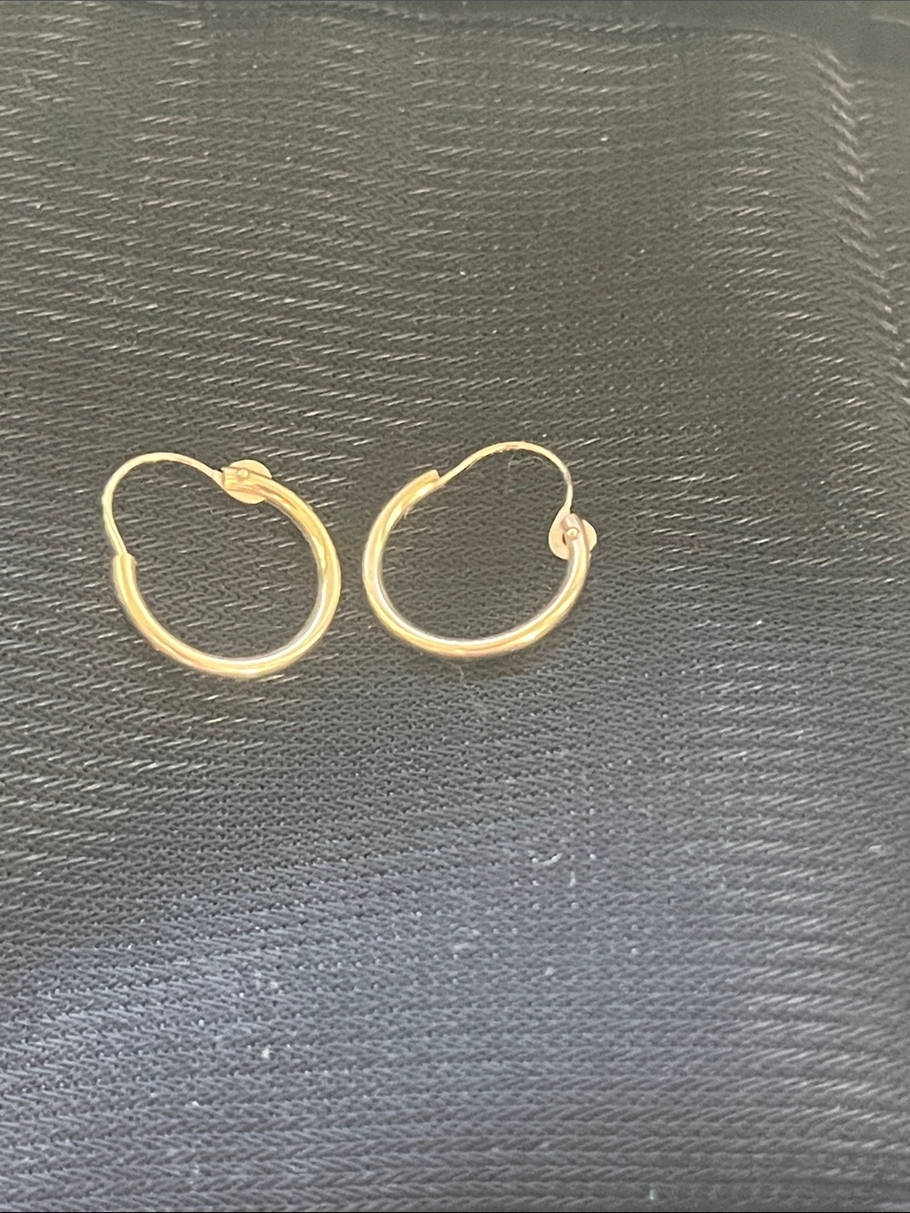 Gold-Tone Small Hoop Earrings - Simple Everyday Hoops